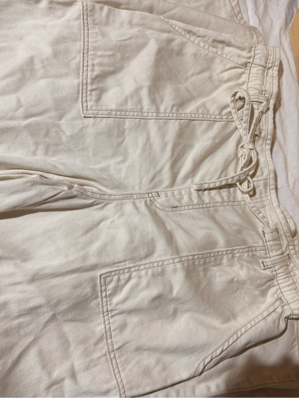 Time and tru cream colored drawstring jeans